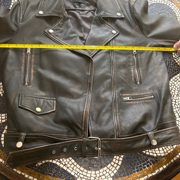 Leather biker jacket - Picture 6 of 8
